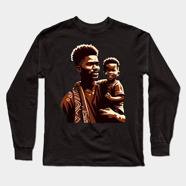 Afrocentric Father And Son Long Sleeve T-Shirt by Graceful Designs